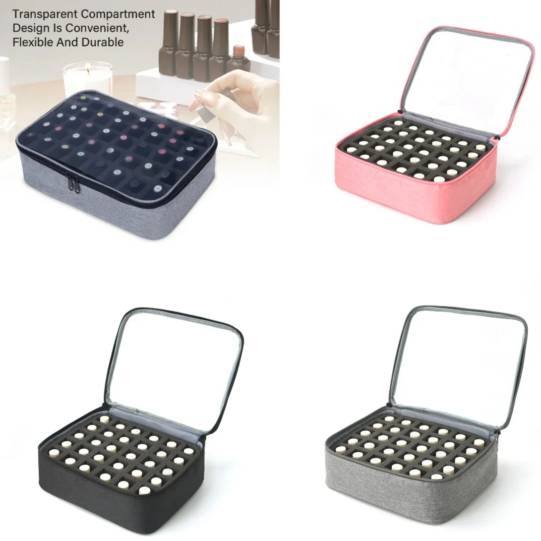 

Сумка для хранения лака для ногтей, многоцветная портативная ручная большая косметичка, вмещает до 30 бутылок (15 мл), дрель для ногтей