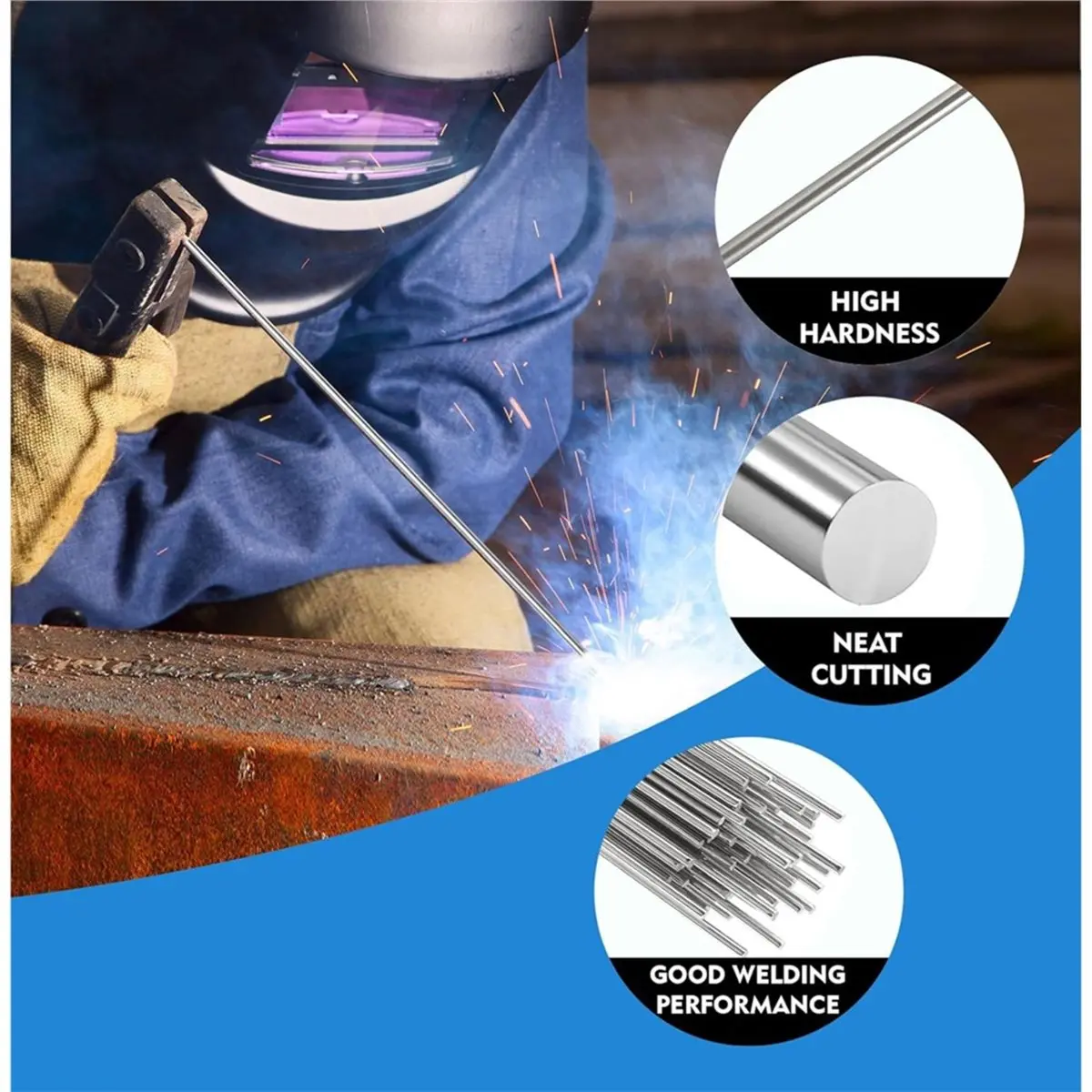 618 Mega Sale 100Pcs Stainless Steel TIG Welding Rod Welding Wire Filler Rod, Low Splatter Welding Rods TIG Welding Accessories