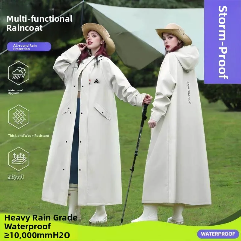 

Long Coat Style Raincoat Unisex Adult Motorcycle Full Body Waterproof Fashionable Windbreaker Raincoat for All Seasons