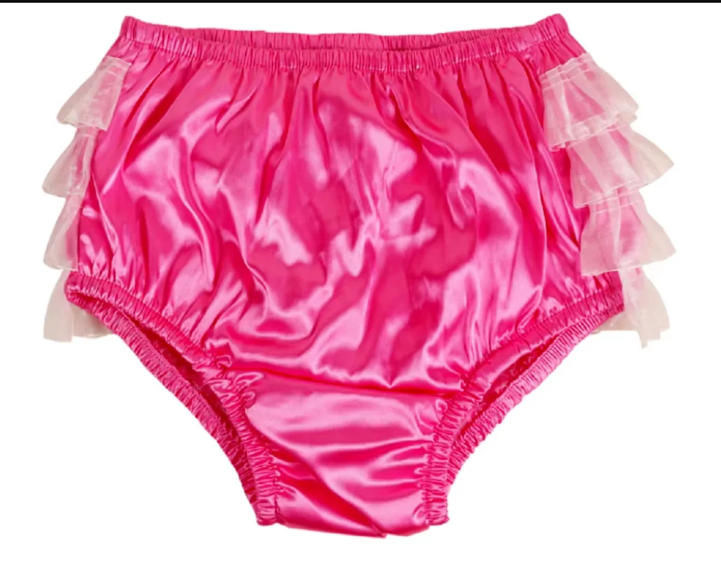 Veelkleurige mode volwassen gigantische baby sexy meisje lichtpaars satijnen voering sissy rollenspel make-up bal meid crossdressing gothic