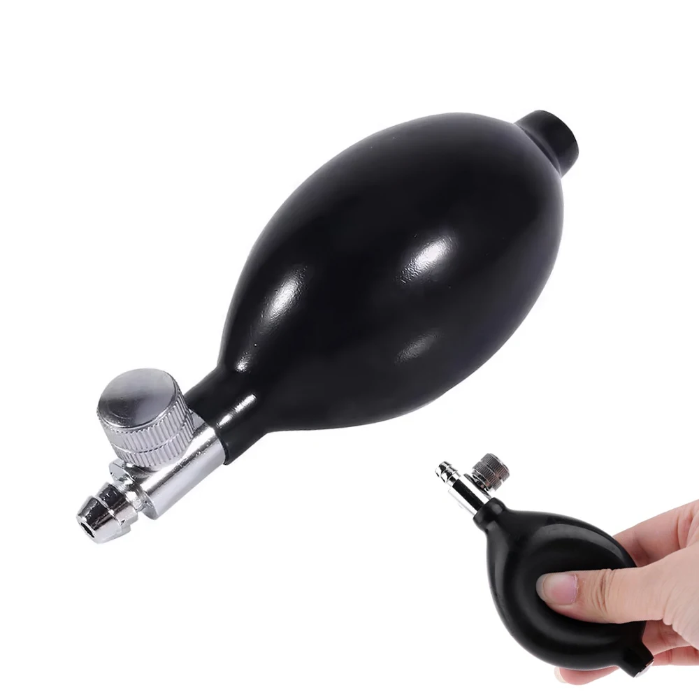 Manual Air Inflation Ball Blood Pressure Cervical Tractor Latex Balloon Bulb with Pump Valve for Sphygmomanometer Manonometer D3