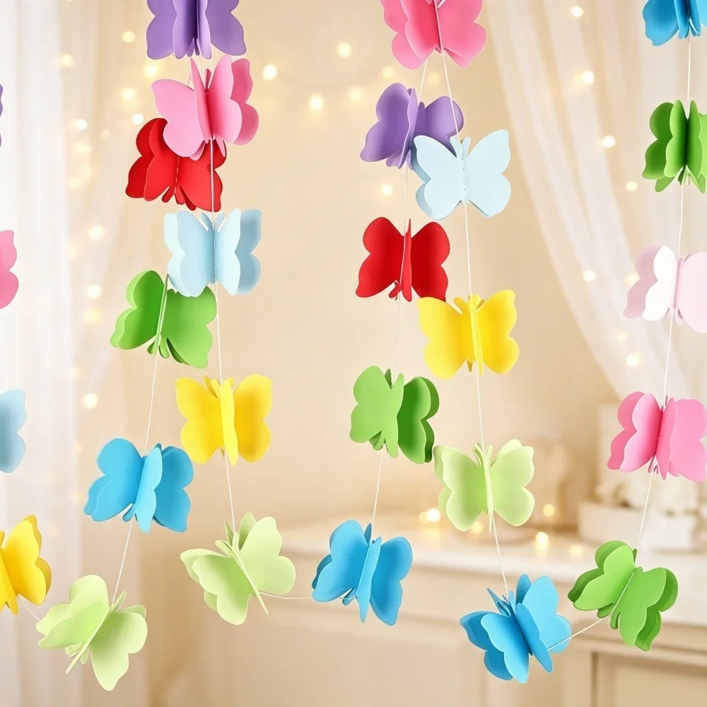 Hängende Partydekorationen Papierketten-Girlande Vorgeschnittene Papierstreifen für DIY-Bastelarbeiten aus Papier für Geburtstagsfeiern – Detail 10