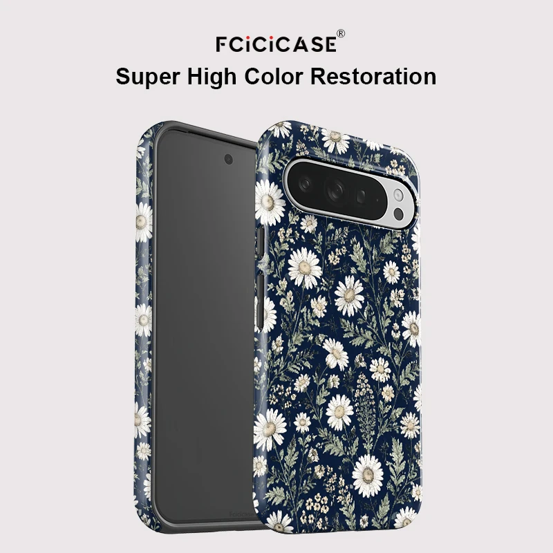 Fcicicase Flowers Pattern Phone Case For Google Pixel 9 10 Pro XL 10A 8 9 10 Pro 8A 7A Matte Anti-Drop Acrylic Protective Etui - view 3