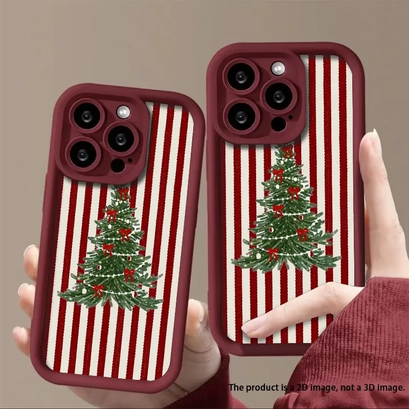 Coque de téléphone à motif de Noël Sequoia pour iPhone 18 Pro Max 17 16 15 14 13 12 11 Plus Min Air 17e 16e, coque de protection antichoc