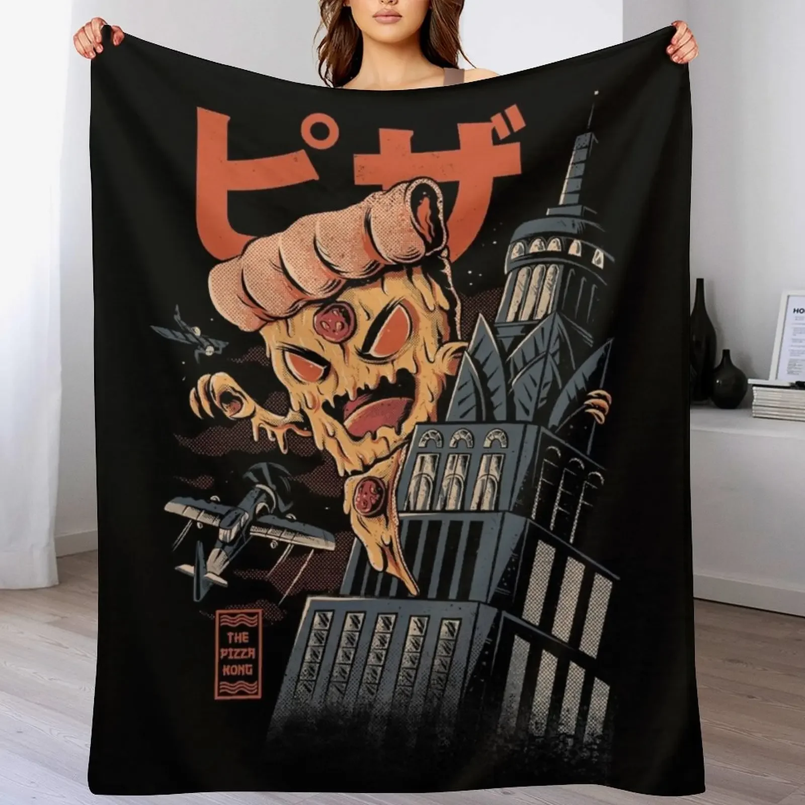

Pizza Kong Throw Blanket heavy to sleep Soft Beds Thins halloween Blankets