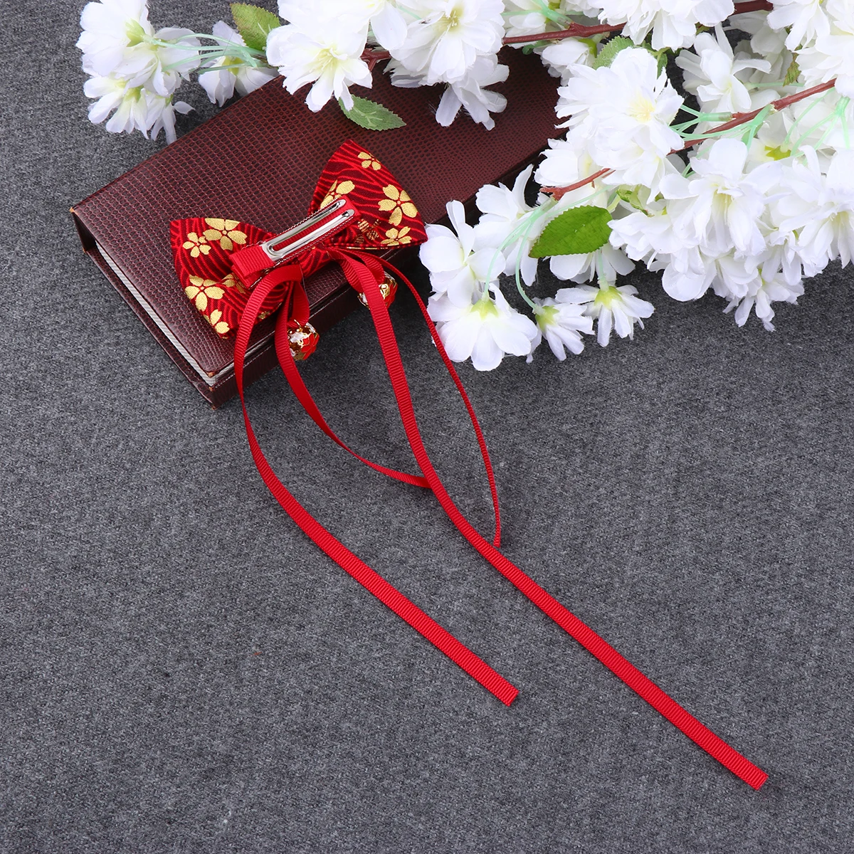 

New Year's Greetings Headdress Chinese Style Hair Clip Bowknot Girls Hairpin with Accessories for