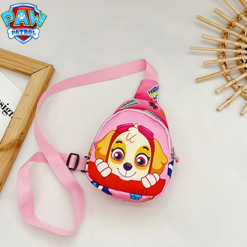 Paw Patrol-Kawaii Anime Saco Peito para Crianças, Bolsas de Ombro para Meninos e Meninas, Mochila de Viagem, Bolsa Crossbody, Presentes Bonitos