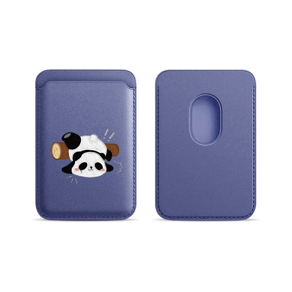 Lustige Panda-Leder-Kartenhülle für Magnetische Hüllen, Geeignet für alle iPhone Magsafe-Karten-Handyhüllen – Detail 20
