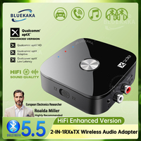 Bluetooth 5.5 Audio Transmitter Receiver  Wireless Adapter aptX-Adaptive/HD/LL 3.5MM AUX RCA 2 in 1 Multipoint Hifi Stereo Music