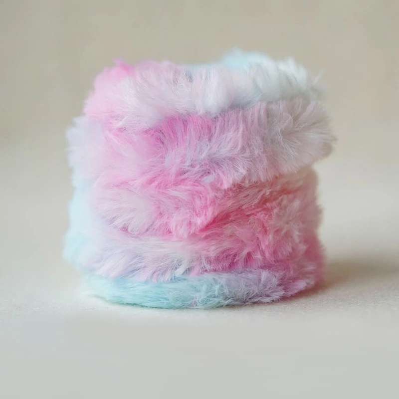 20mm Gradient Color Plush Strip With Wire Imitation Rabbit Fur Twisting Sticks Thread DIY Handmade Toys Doll Sewing Accessories