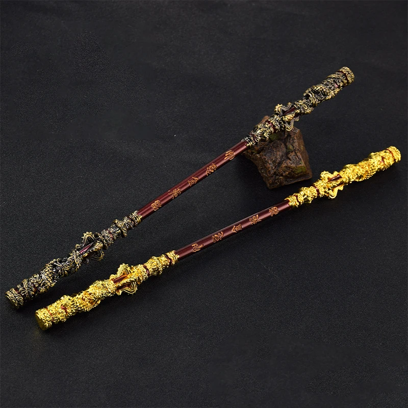 Metal Black WuKong Myth Game Ruyi Golden Cudgel Three-dimensional Sun Wukong Monkey King Weapon Peripherals Festival Gamer Gifts