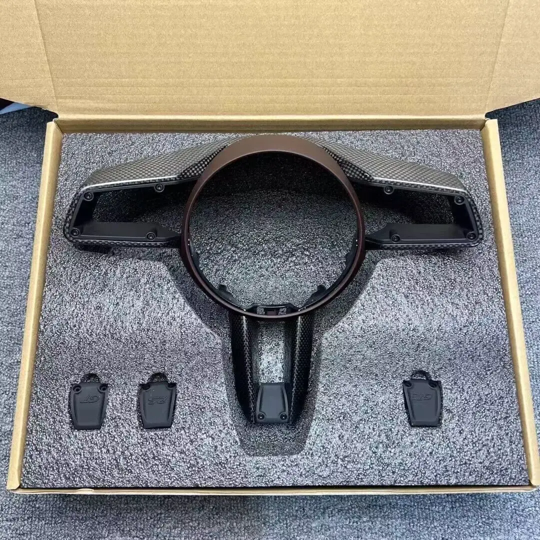 

Suitable for Porsche's new Panamera Cayenne macan 911 992 carbon fiber steering wheel cover