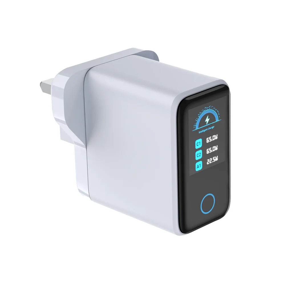 New 65W PD3.0 Wall GaN Charging Station with LCD Digital Screen Fast Charger for Laptop, iPhone 17 , Samsung, iPad Dropshipping 4