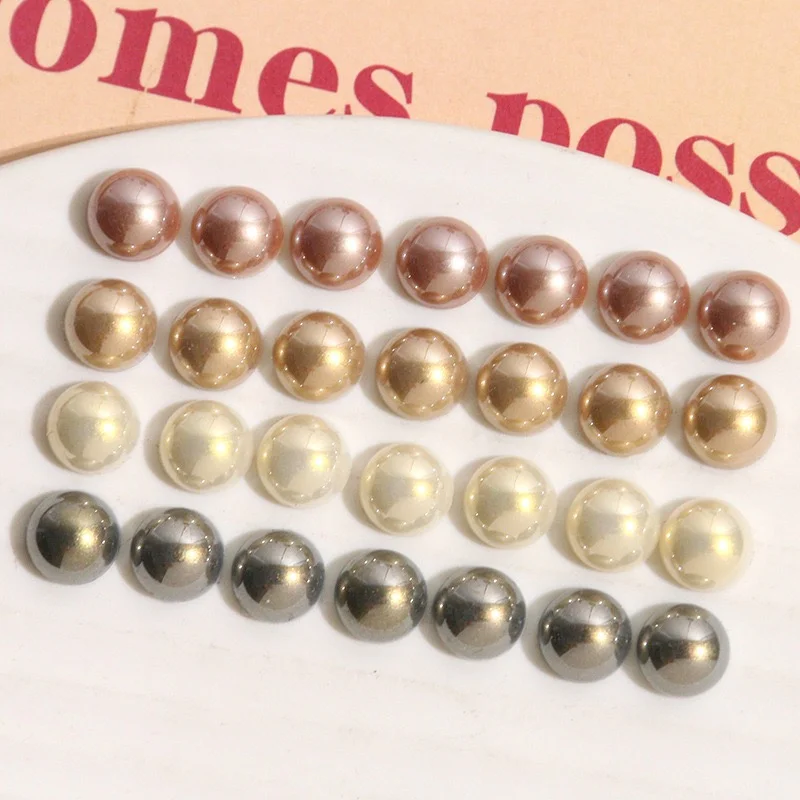 Wholesale 500pcs/lot 8mm color print geometry rounds shape acrylic cabochon beads diy jewelry garment hair accessory