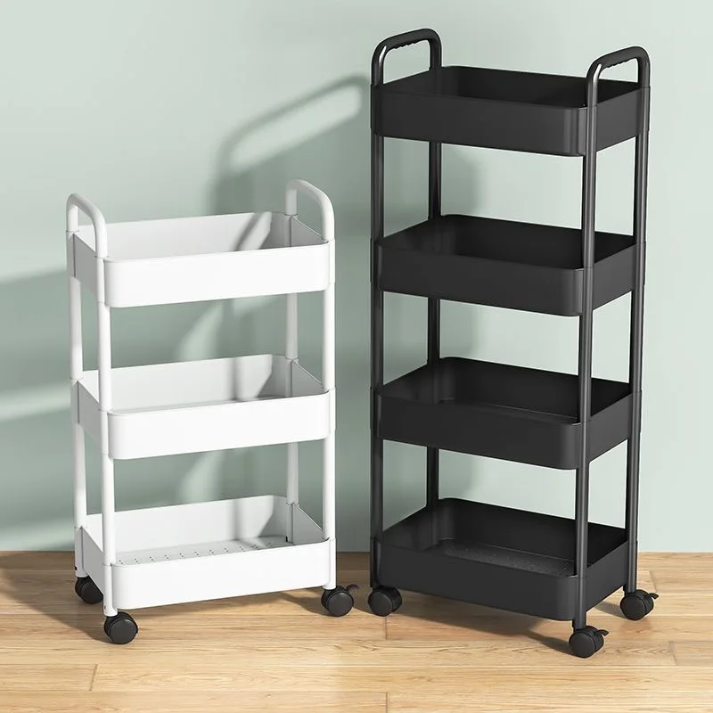 

Mobile Storage Rack Trolley Kitchen Bathroom Bedroom Multi Storey Snacks Storage Rack with Wheels Organizer Home Accessories