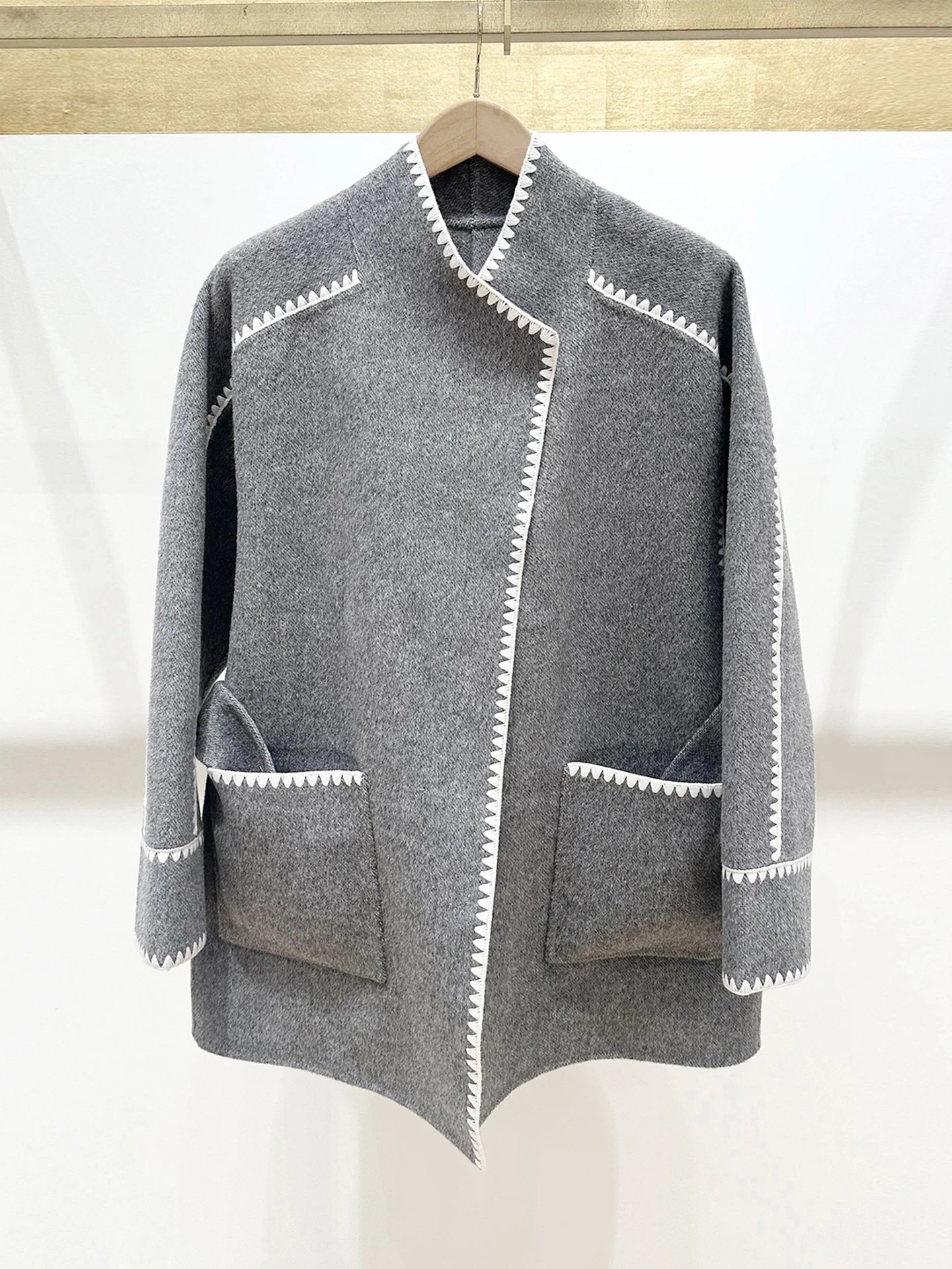 

Пальто M Home Nan You двустороннее шерстяное с крючком, высококачественное женское осенне-зимнее новое, для работы и повседневной носки, простого свободного кроя, из полиэстера