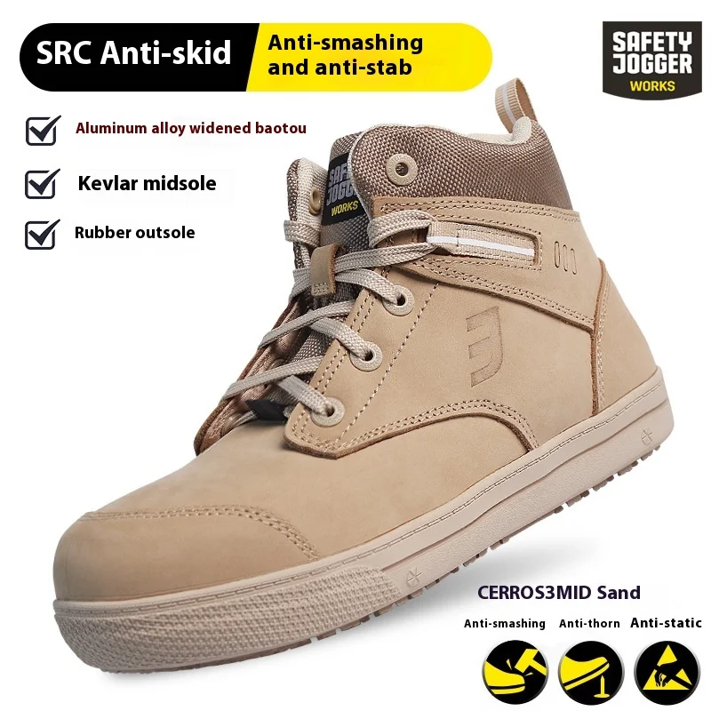 Skórzane gumowe buty robocze, wodoodporne, odporne na ścieranie, antypoślizgowe, ochrona stóp dla pracowników budowlanych.