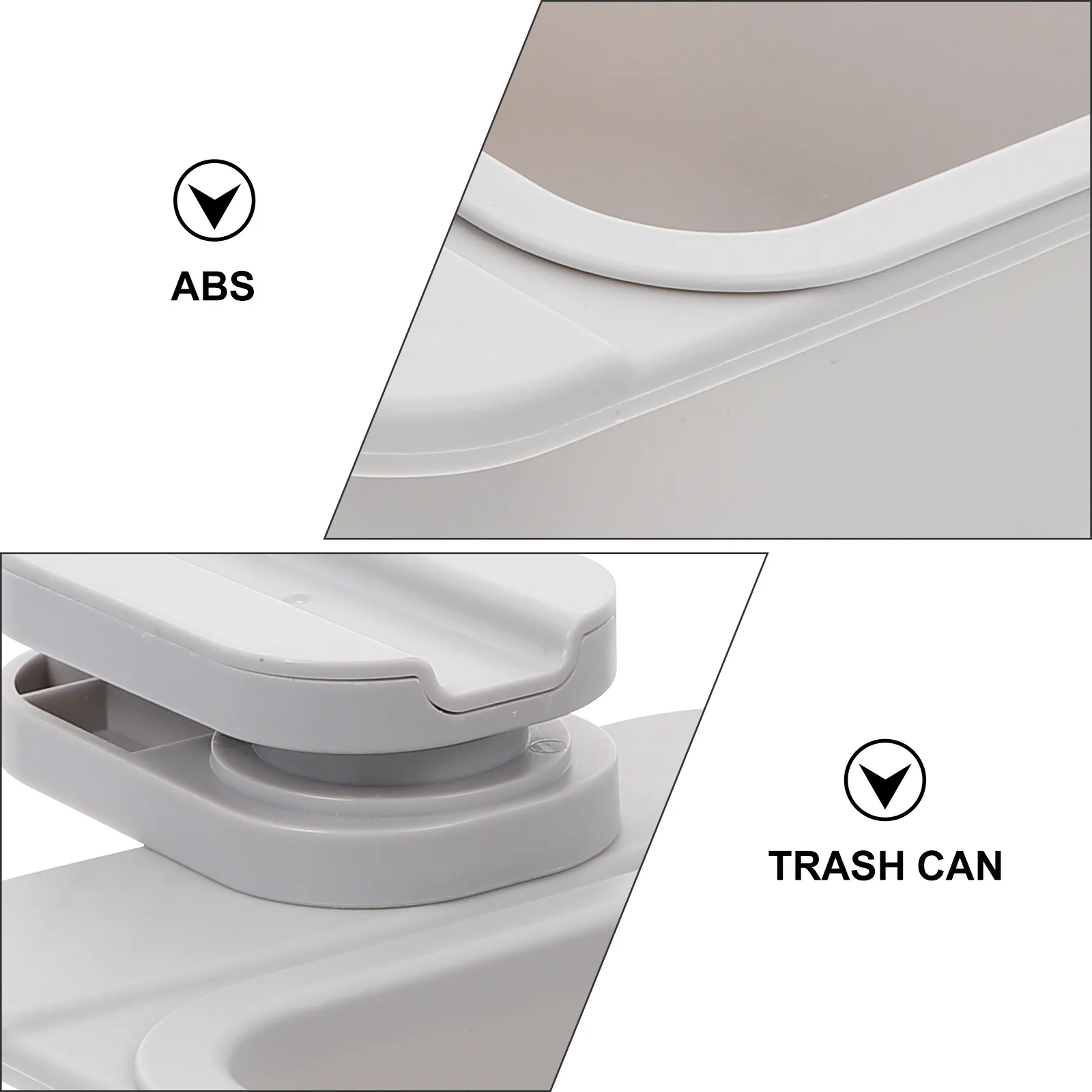 

Rotating Trash Bin Sundry Storage Box Clipping Design ABS Kitchen Bathroom Bedroom Office Garbage Can Multi Purpose Desk