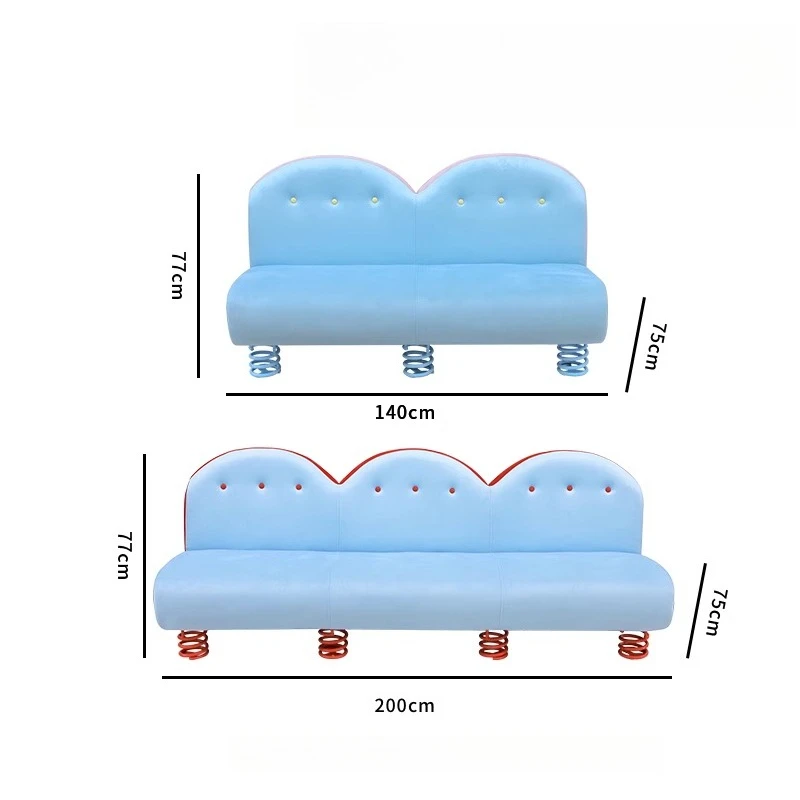 

Living room fabric sofa three-person sofa straight row hair retro bedroom sofa