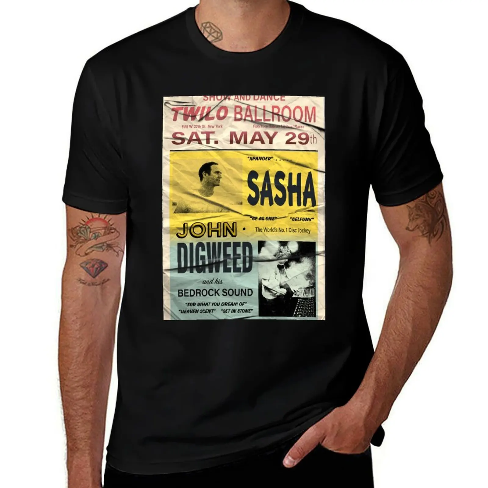 Sasha and John Digweed Twilo Retro Poster T-Shirt anime t shirts for man T-Shirt