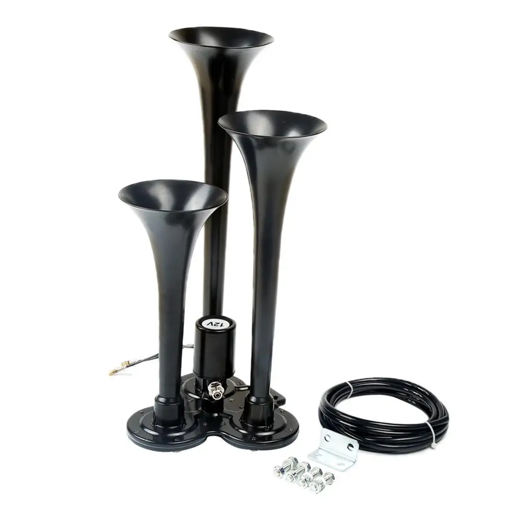 Triple Trumpet Ultra Loud Train Air Horn Kit Easy Install Reliable Performance for Cars Trucks Suvs