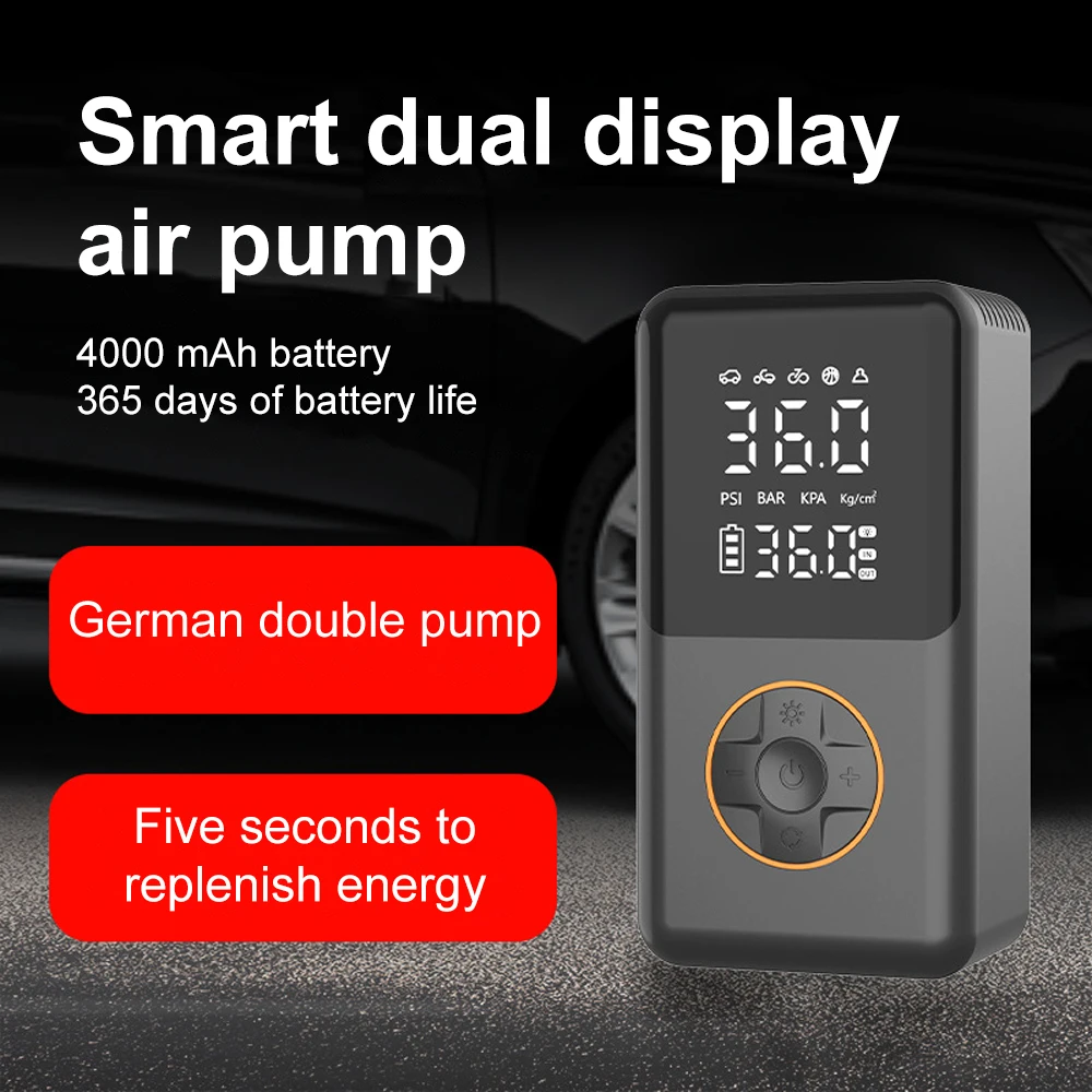 

100W Car Air Compressor 150PSI 35L/min Portable Electric Air Pump Car Tire Inflator For Motorcycle Bicycle Tire Air Filling Pump