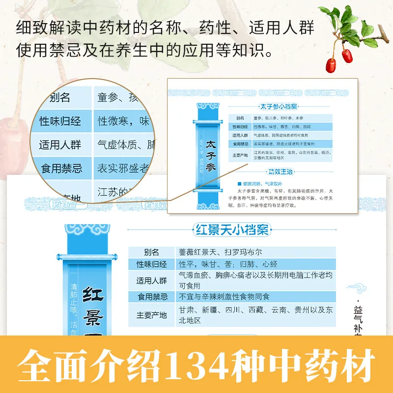 Use Manual of Combination of Medicine and Food, and Correctly Use The Tonic Diet Healthy Life Book of Edible Medicinal Materials