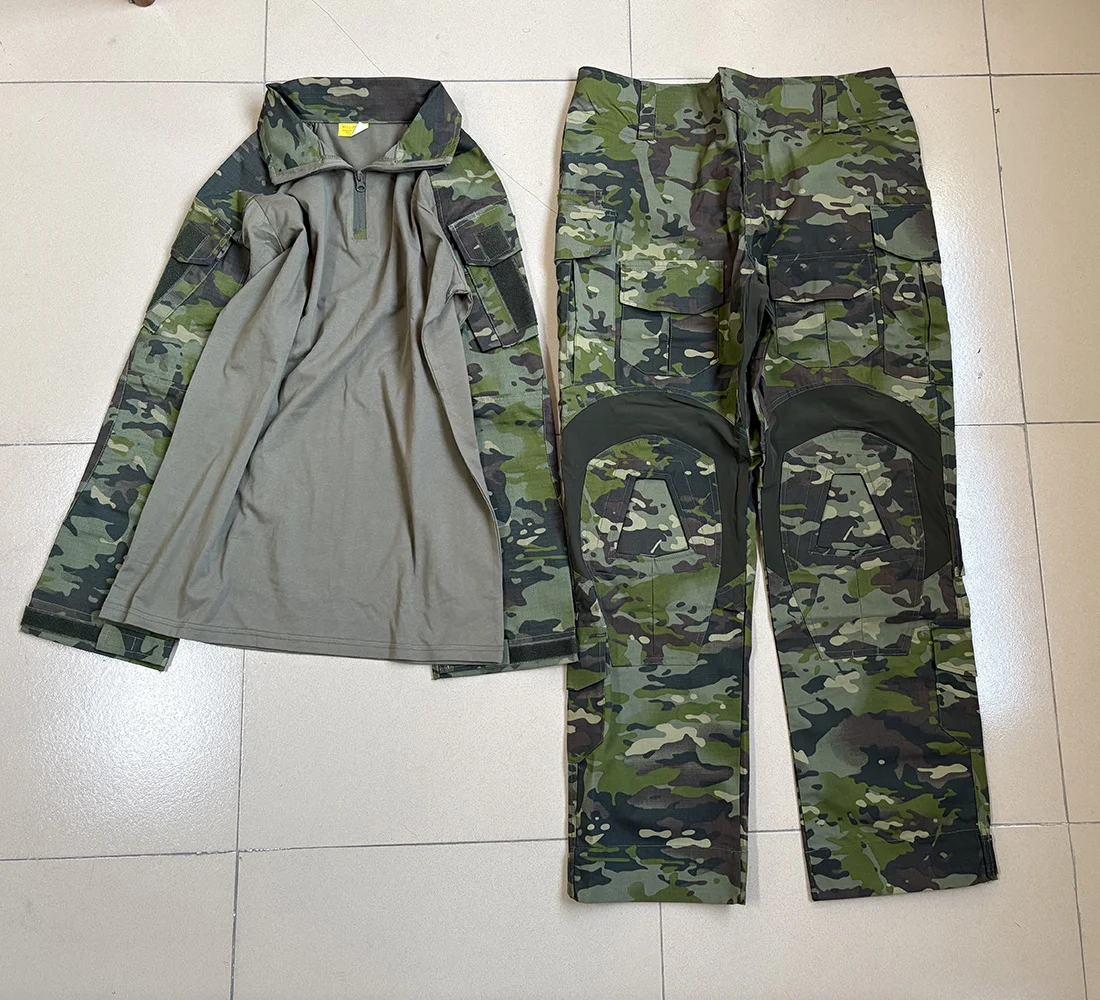 Hunting Tactics MCTP Forest Multi Terrain SDU Jungle GEN3 Frog Set G3 Frog Skin Multi Terrain Frog Skin Top, Tactical Pants