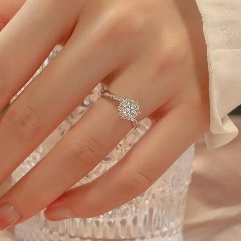 

Кольцо с имитацией бриллианта Ele, парные кольца с микроинкрустацией, аксессуары для свадебной церемонии, мужские и женские кольца, модные ювелирные изделия