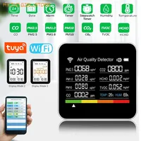 14in1 Air Quality Monitor CO2 CO TVOC HCHO PM2.5 PM1.0 PM10 TRMP Meter WiFi APP Control Air Quality Tester For Home Outdoor