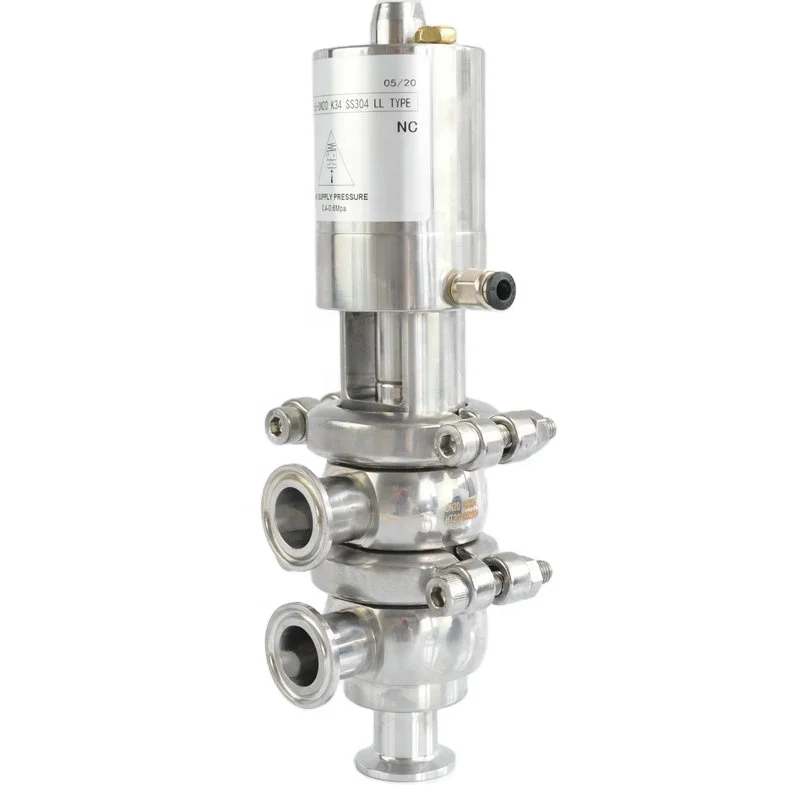 

Sanitary Tri Clover 316L or 304 Divert 3/4 INCH Tri-clamp Throttling Valve 1/2 INCH Mini Pneumatic Shutoff And Divert Valves