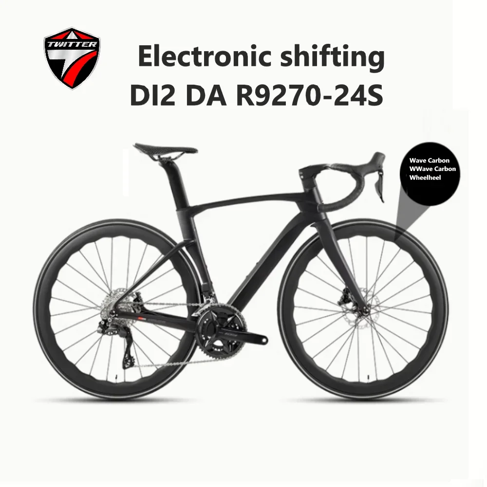 TWITTER-CYCLONEpro bicycle DI2 DA R9270-24S hydraulic disc brakes велосипеды Full internal cable routing carbon fiber road bike