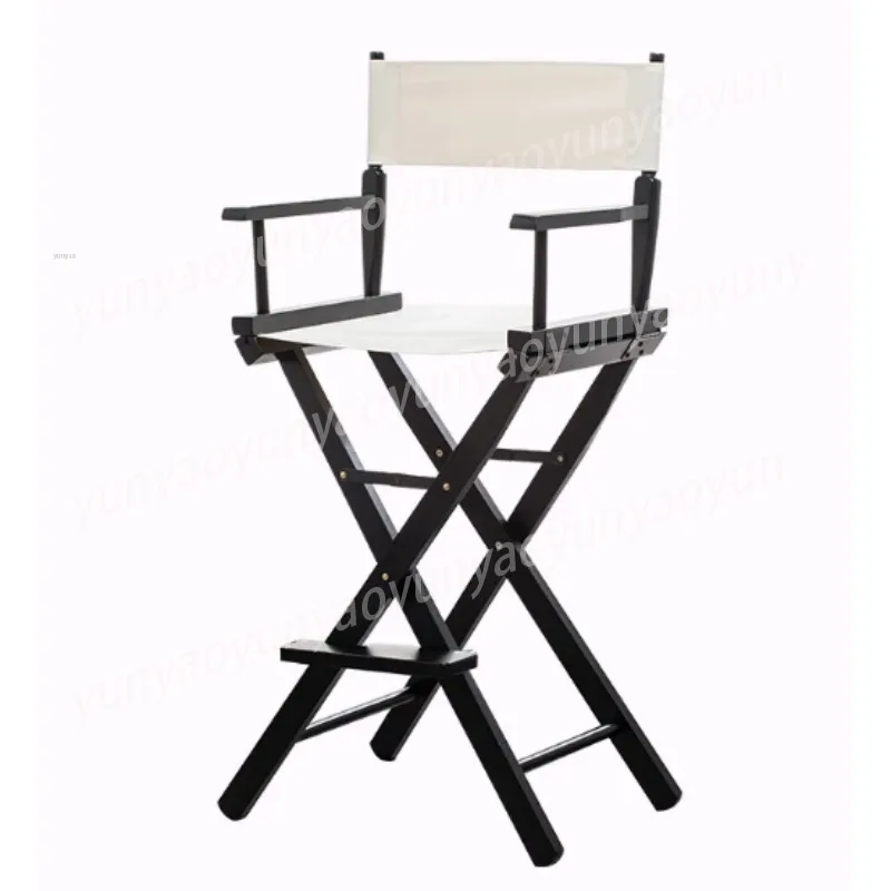 Folding Canvas Chair, Solid Wood Director Stool for Bar Office Makeup, Outdoor Lightweight Fishing Seat