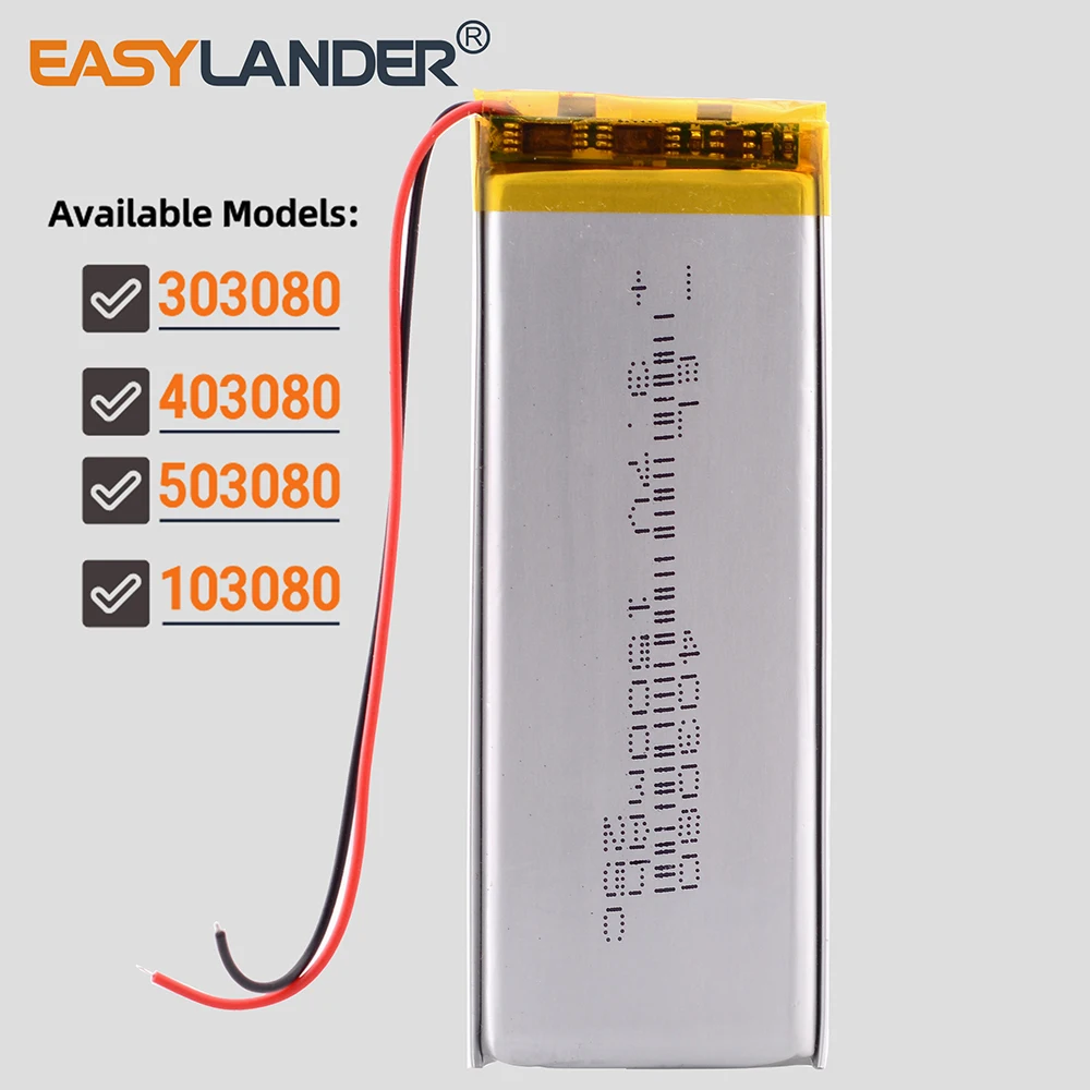 3.7V 1500mAh 303080 403080 503080 103080 Rechargeable Lithium Li-ion Polymer Lipo Battery
