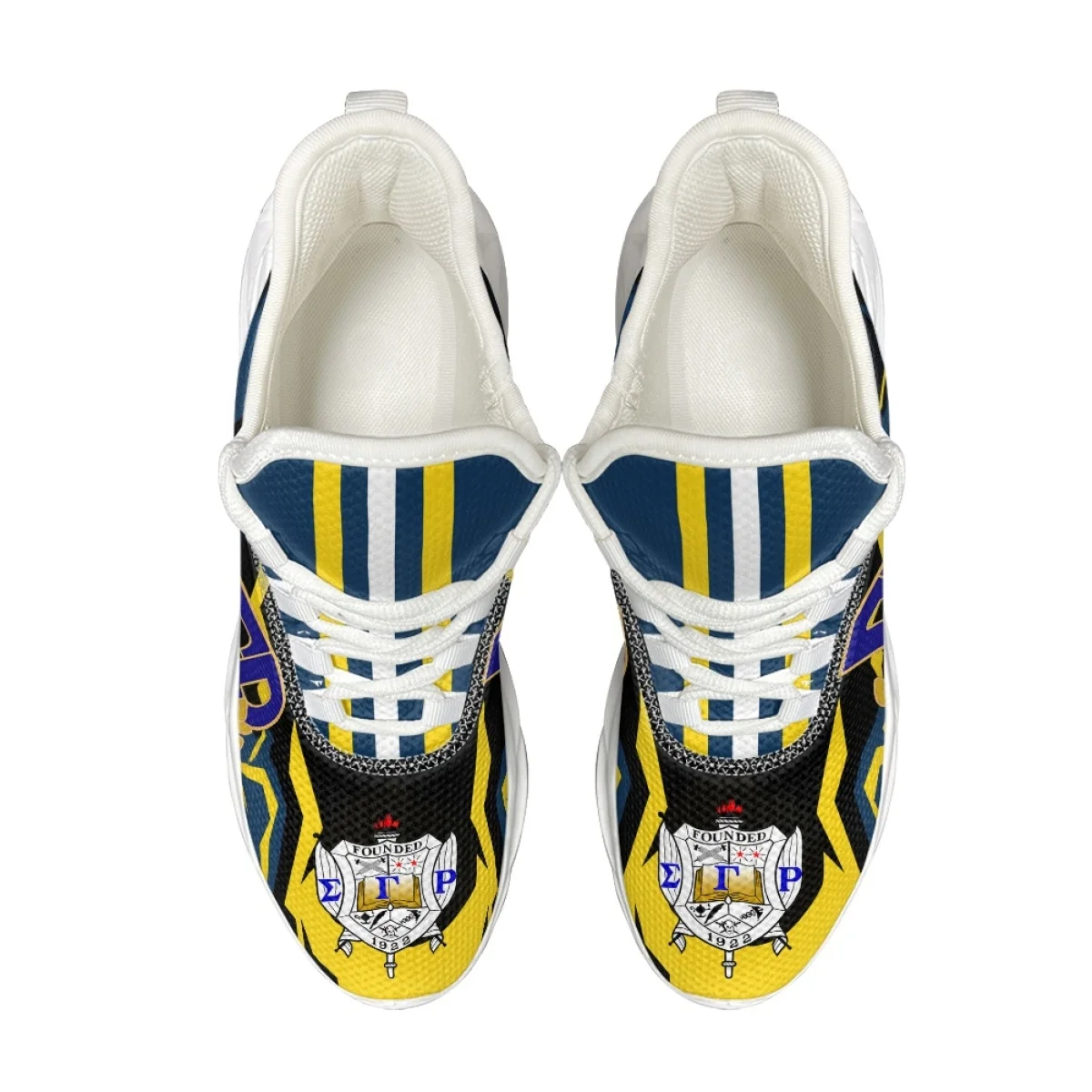 Sigma Gamma Rho Classic Pattern Platform Shoes Breathable Lace Up Outdoor Walking Shoes Summer Adult Kids Non-Slip Sneakers