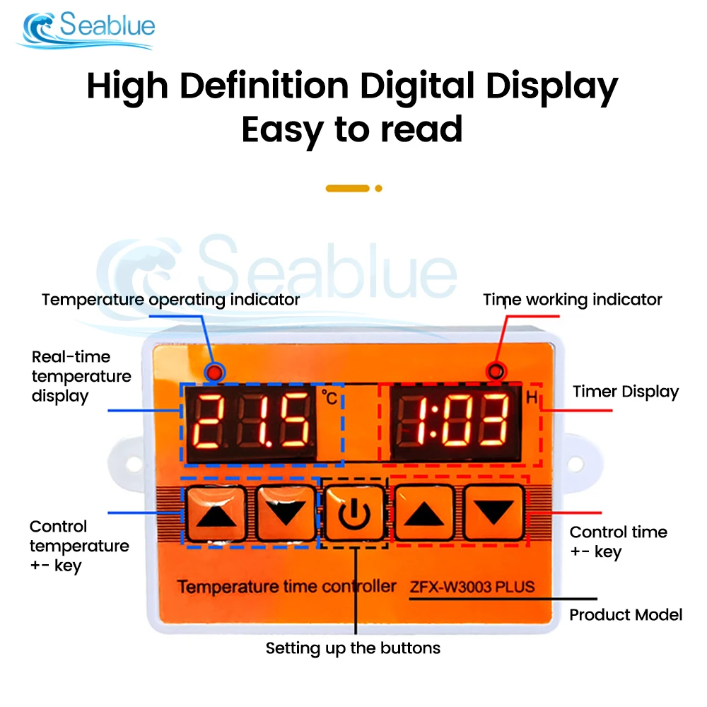 ZFX-3003 PLUS AC 110-220V intelligent led digital display temperature controller With1 Meter K-type thermocouple sensor 12V 24V