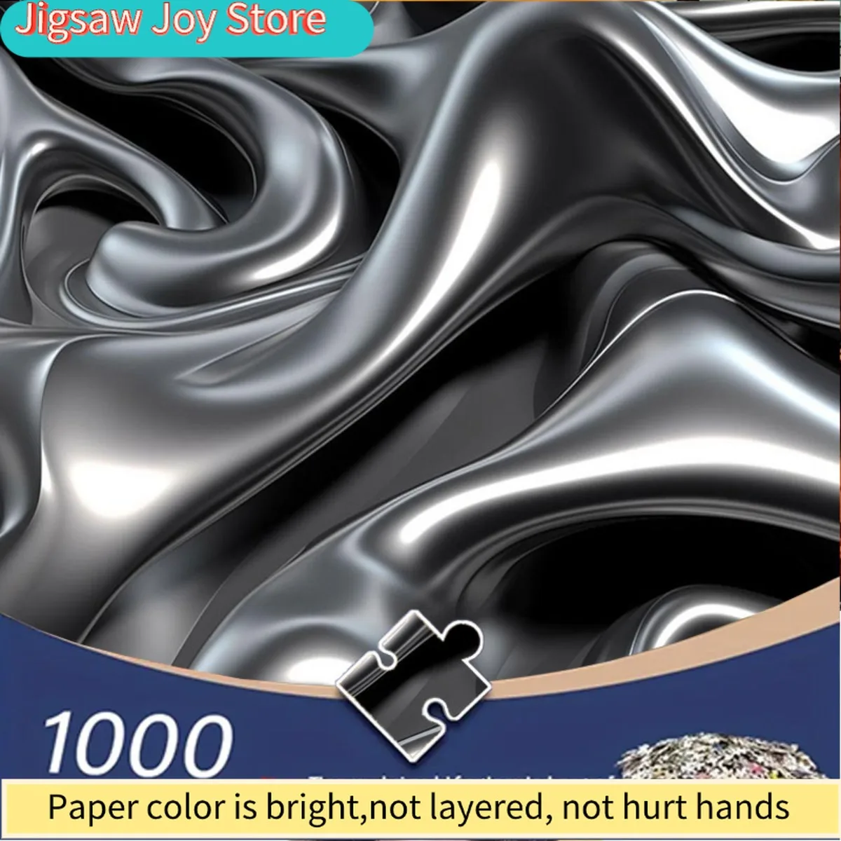 

Пазл из 1000 деталей для взрослых с серебристым, гладким, волнистым текстурным фоном, идеально подходит для любителей головоломок. Идеально подходит для зала