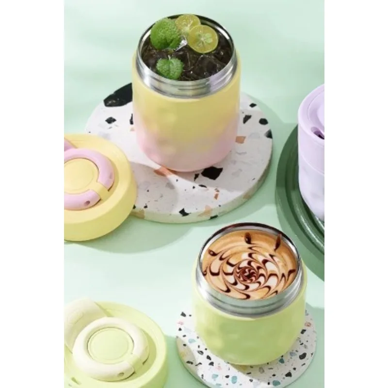 Coffee Thermos Cup for Girls, High-value New Models, Portable with 316 Stainless Steel, Simple and Cute