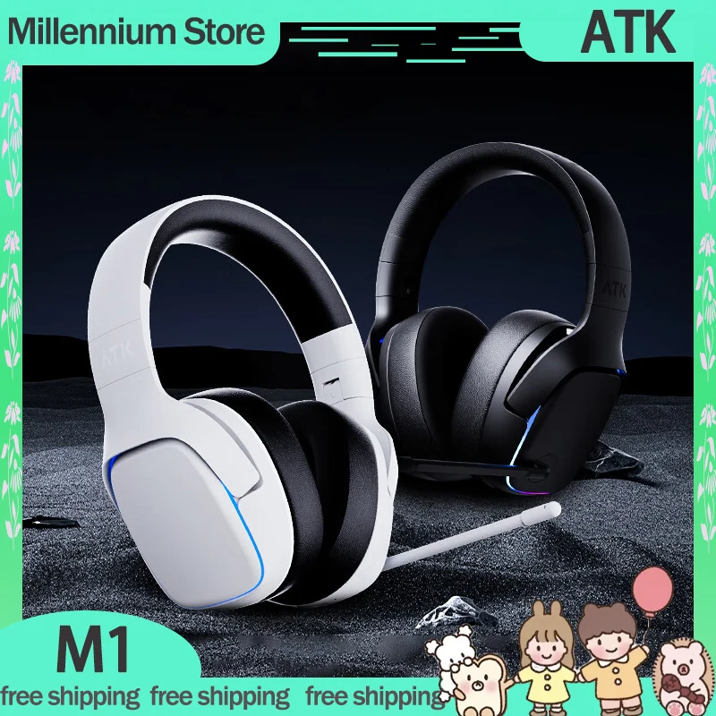 Atk M1 Esports Earphones Wireless Bluetooth Gaming Headphone With Microphone Noise Reduction Headset Custom Pc Accessories Gifts