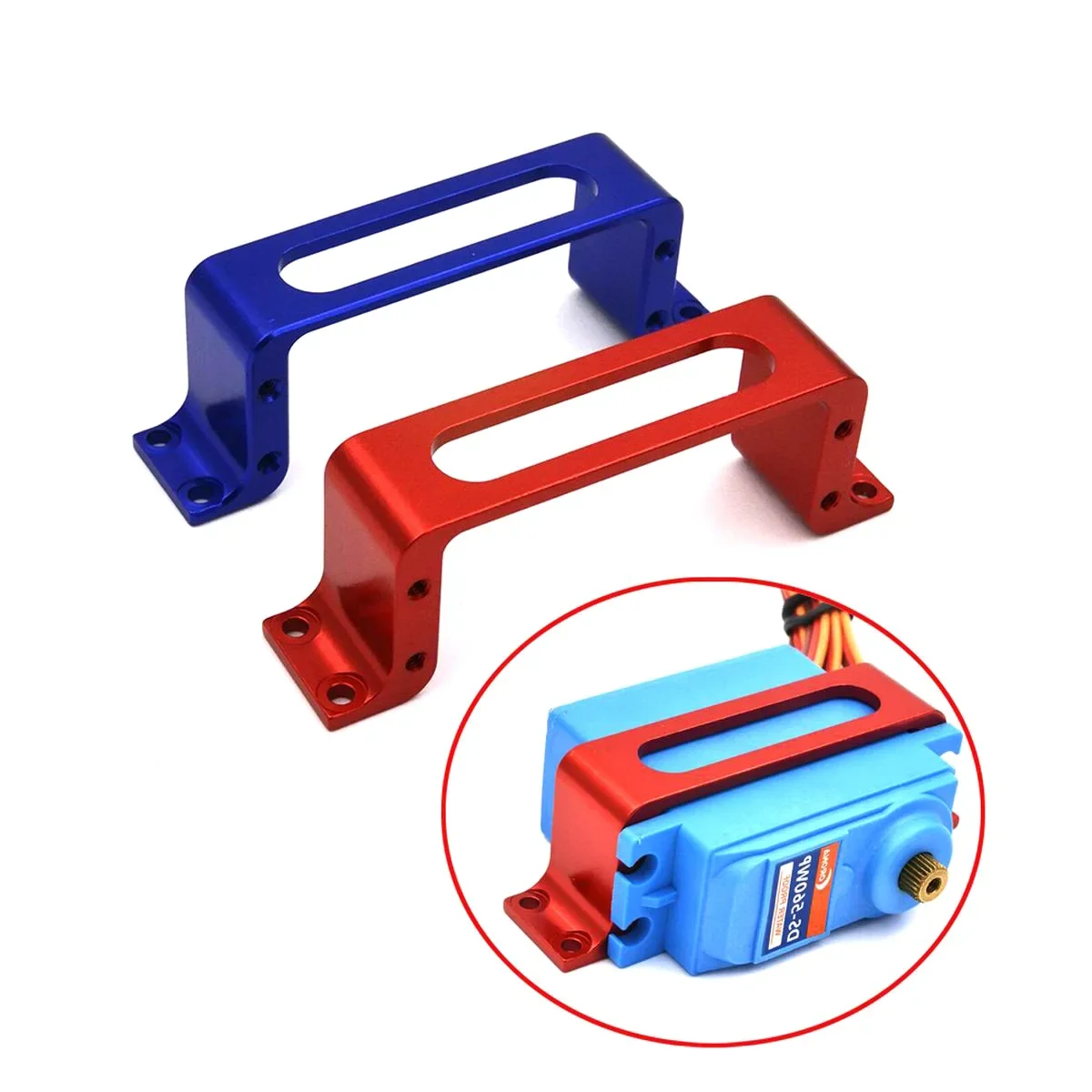 Soporte de montaje Servo medio estándar de aluminio, marco fijo para Dron cuadricóptero RC de ala fija UAV FPV