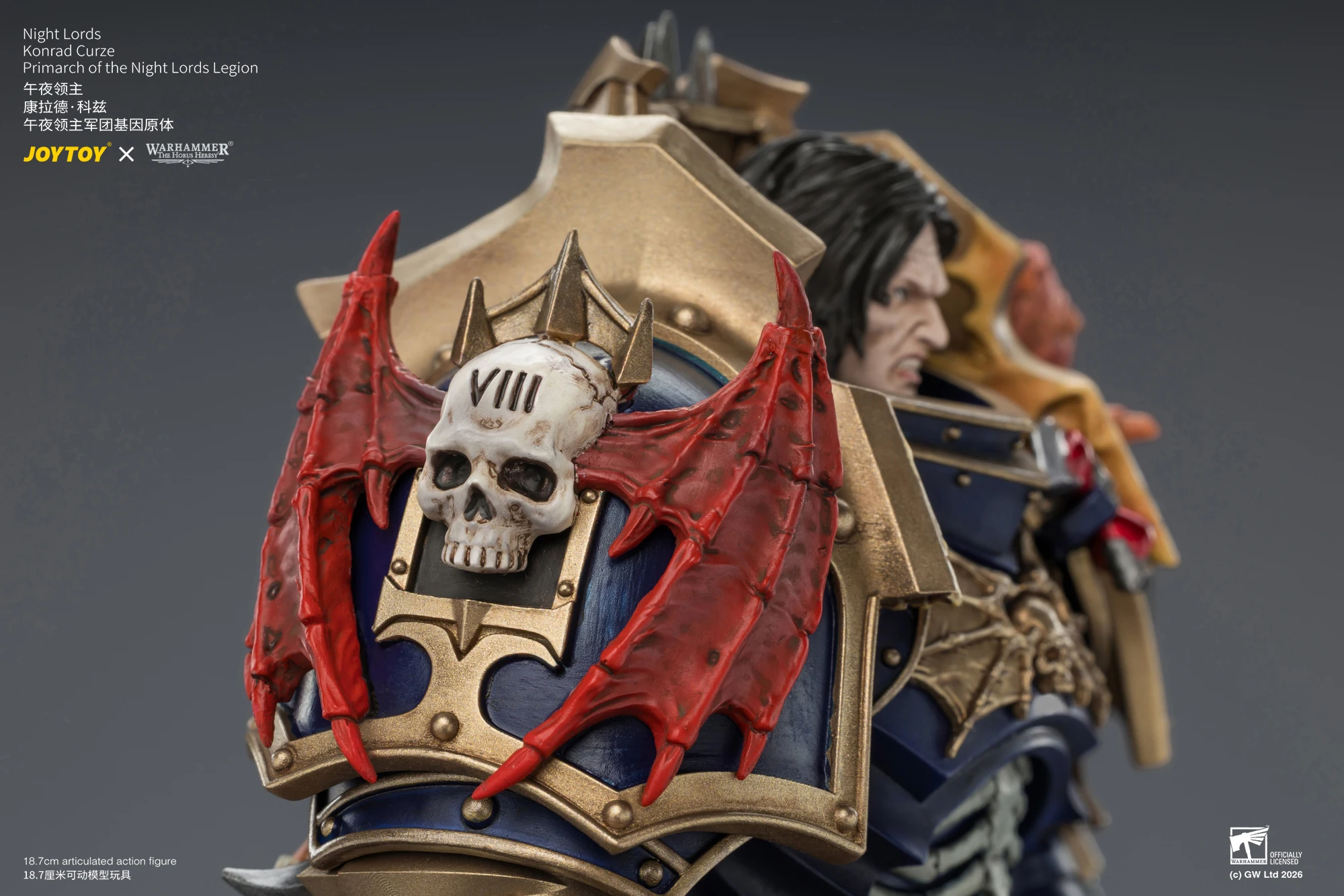 JOYTOY Warhammer "The Horus Heresy" 1/18 Action Figures Night Lords Konrad Curze Primarch of the Night Lords Legion