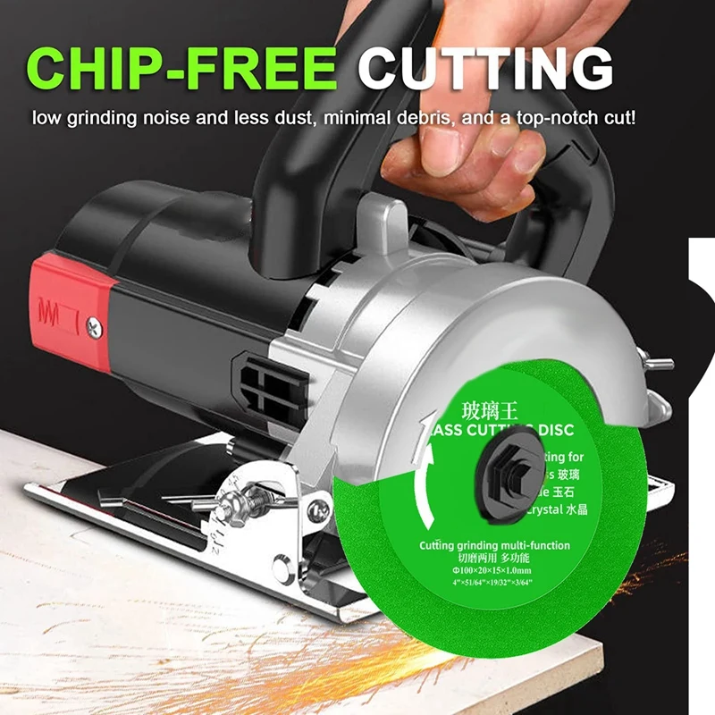 A98E-Glass Cutting Disc Pack Of 5, Diamond Cutting Blades Saw Blades For 4 Inch Angle Grinder, Diamond Cutting Wheels