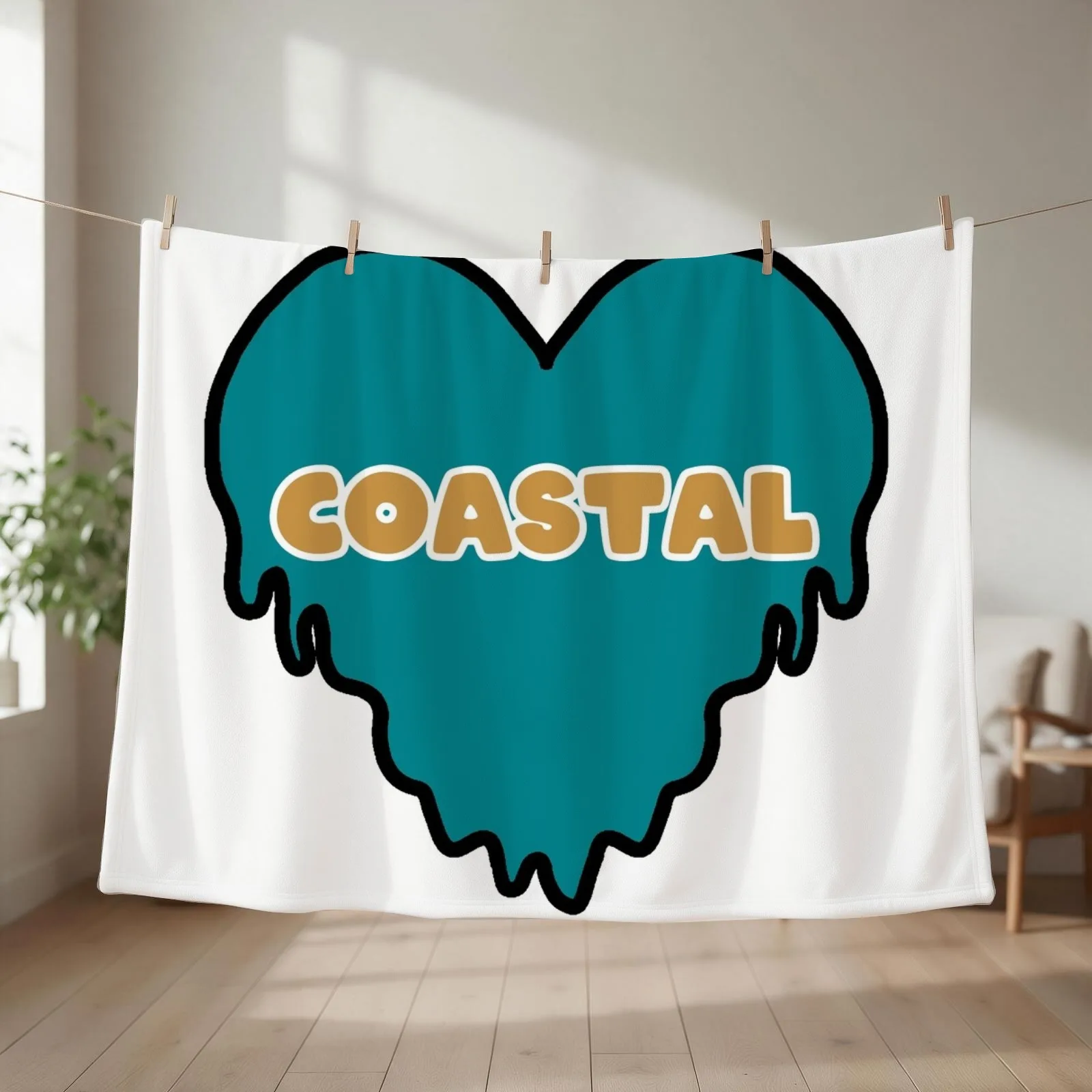 Coastal Dripping Heart Throw Blanket warm for winter Sofa Quilt Extra Large Throw Plaid on the sofa Blankets