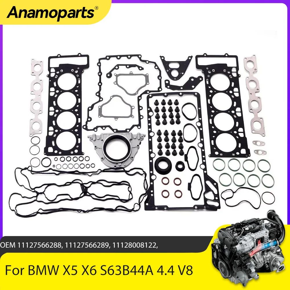 

Engine Parts Full Head Gasket Set Fit 4.4 L V8 Gas S63B44A For BMW X5 X6 M E70 E71 S63 4.4L 11127566288 11127566289