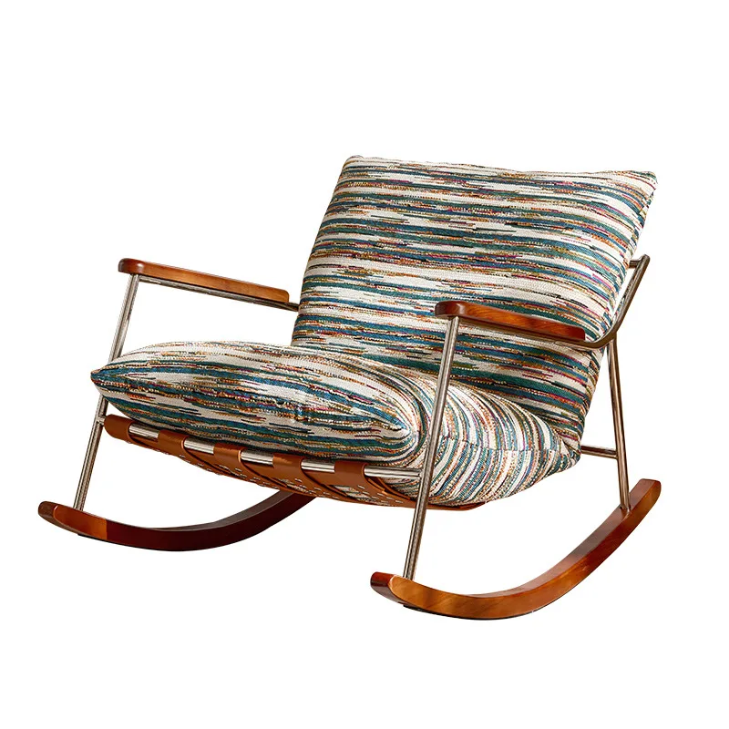 

Кресло-качалка в стиле ретро TT Cream, домашний антикварный одиночный ленивый диван с креслом