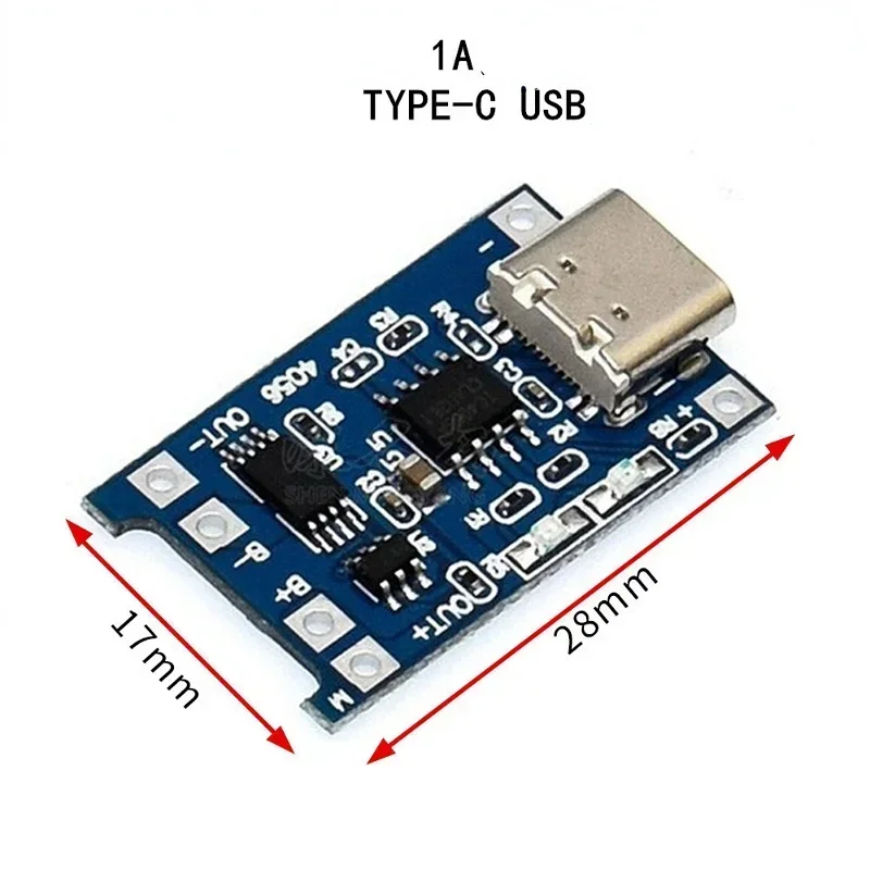 18650 1PCS 5V 1A Micro USB Lithium Battery Charger Module Protection Dual Functions Charging Board TP4056 type c