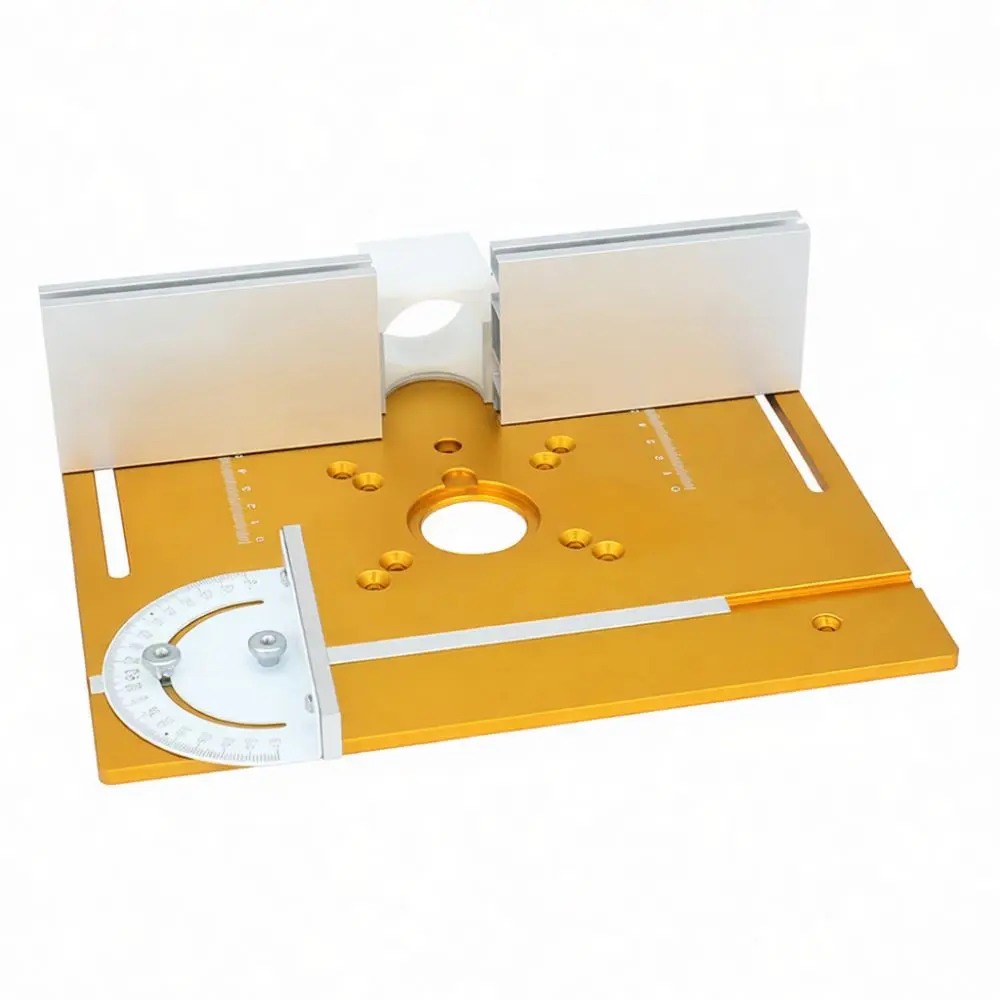 C8 Woodworking Tool Aluminum Alloy Router Table Insert Plate Milling Machine Base Trim Bench Flip Board Durable