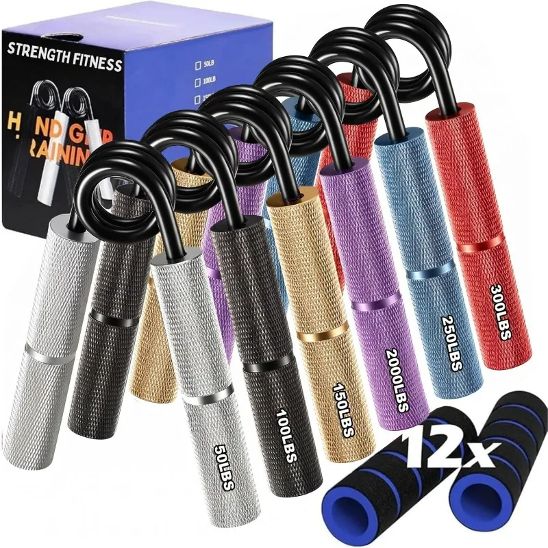 6pcs-50-300lb-metal-hand-gripper-forearm-wrist-strength-trainer-fitness-recovery