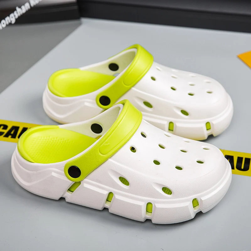 Summer Men Rubber Sandals Garden Shoes Clogs Fashion Beach Shoes Platform Thick Soles Soft Comfortable 5cm High - Image 6