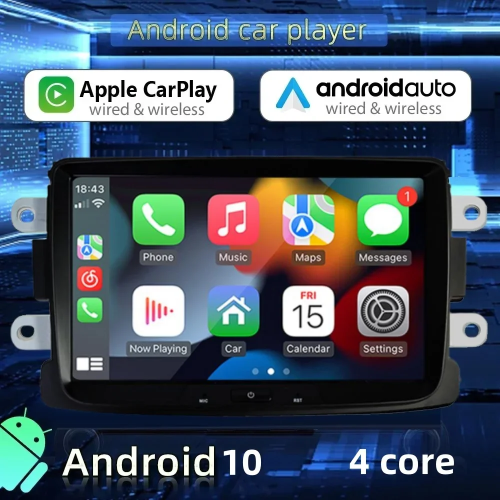 Android Radio For Dacia Sandero Duster Captur Logan Symbol Docks Lodgy Multimedia CarPlay AUTO GPS Navigation SWC BT WiFi